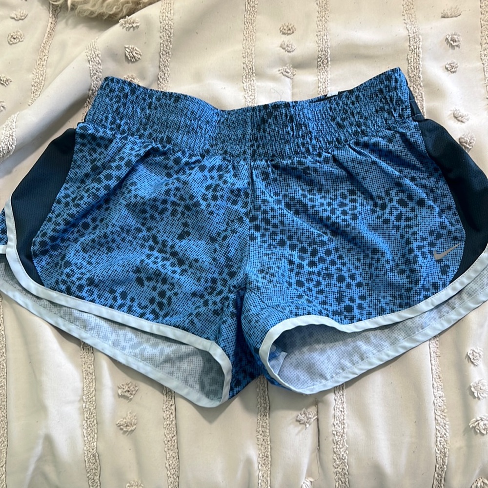 blue cheetah nike shorts